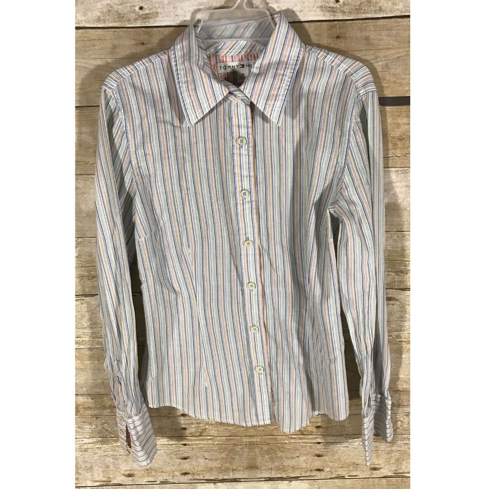 Tommy Hilfiger Women's Button Front Blouse Top 6